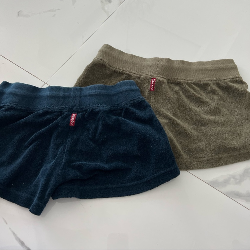 Hard tail Terry cloth shorts.